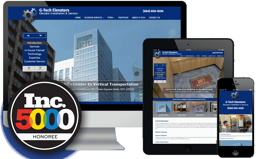 Web Design for Inc  Magazine's Fast Growing Companies