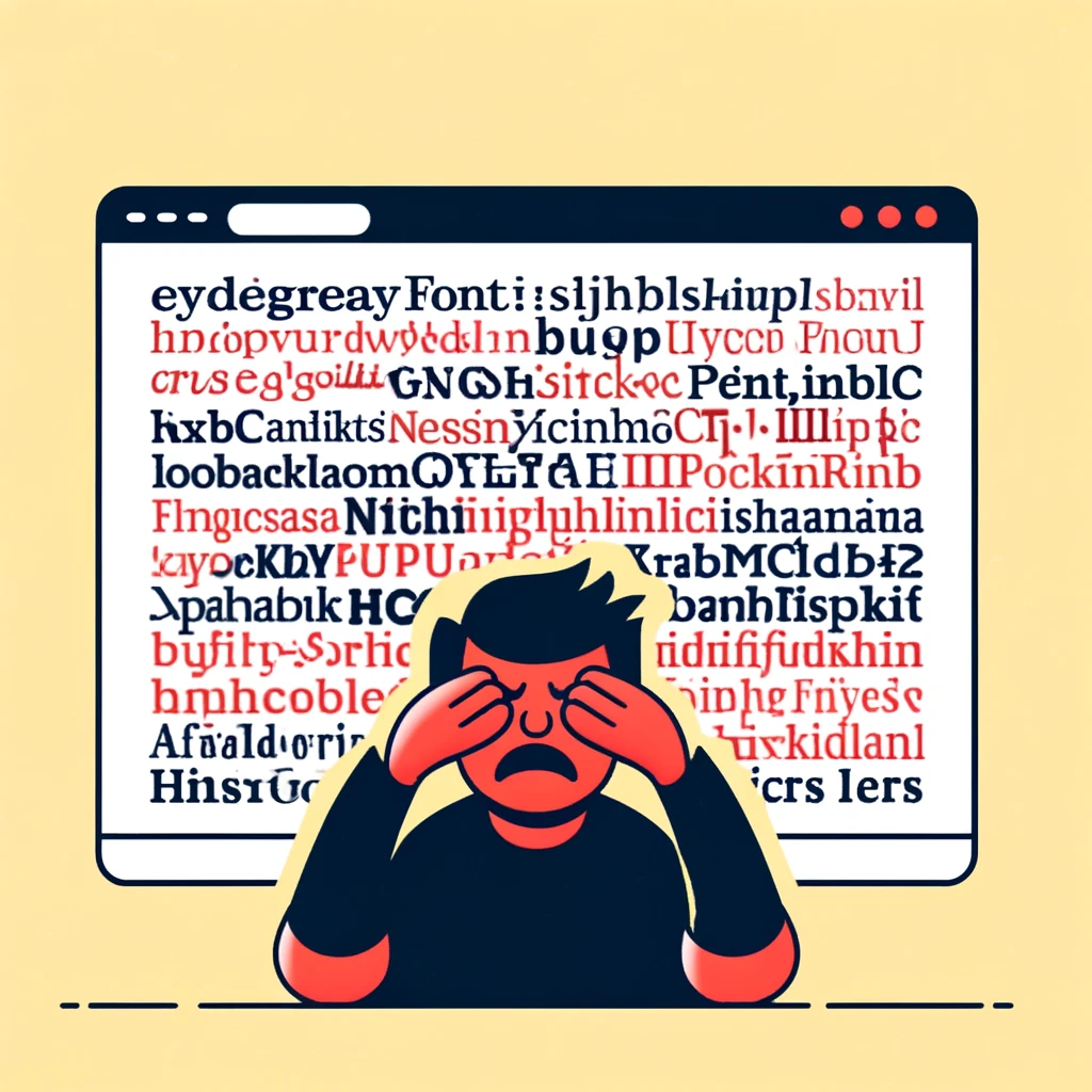Unreadable Fonts